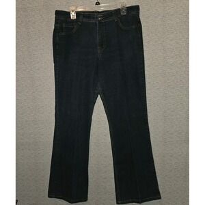 NINE WEST High Rise Jeans 35x30.5 Blue Stretch Denim Women's 16 FLAW